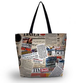 Huado nákupní a plážová taška - Noviny