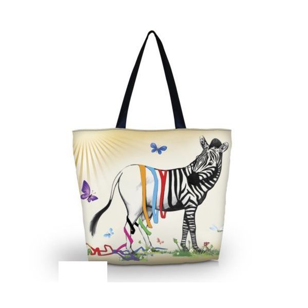 Huado nákupní a plážová taška - Zebra Fun Huado GW-18301