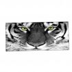 HUADO podložka na stůl 90 cm x 40 cm Tygr černobílý 
