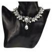 Stříbrný choker náhrdelník s perlami 