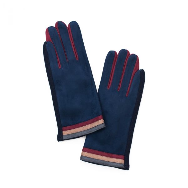 ArtOfPolo dámské rukavice Tři pruhy Modré Artofpolo FArk16550ss05