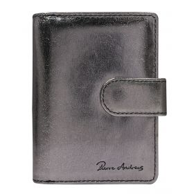 Andrens dámská kožená metalická peněženka DAN Stříbrná