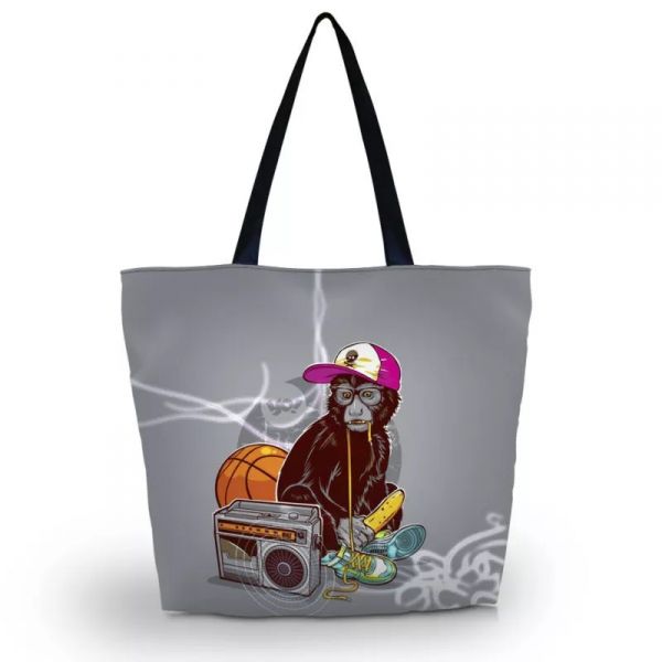 Huado nákupní a plážová taška - Opice na tahu Huado GW-65555