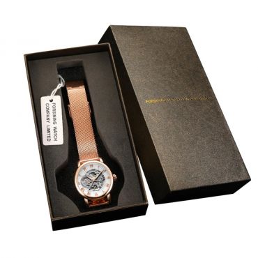 FORSINING dámské mechanické hodinky FSL8099M4B1 Černo- zlaté