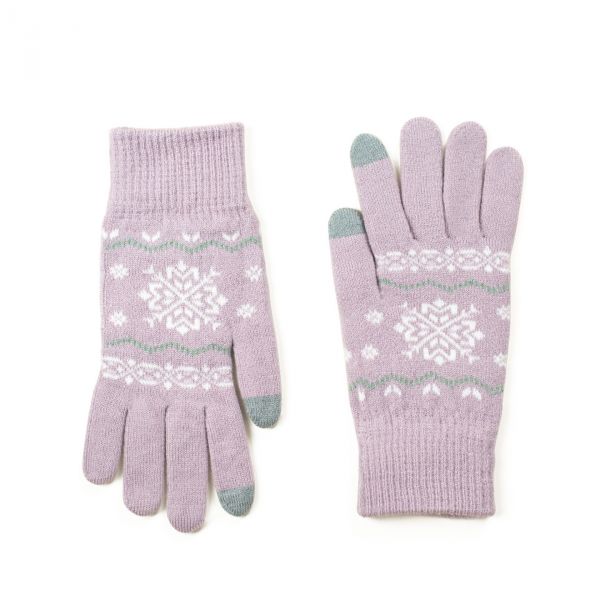 Dámské teenage rukavice sněhové vločky Levandule Artofpolo rk20312ss02