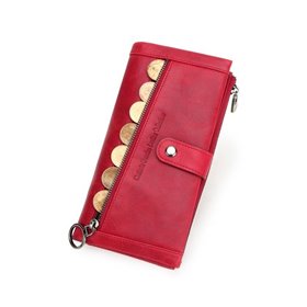 Contacts® dámská kožená peněženka Červená