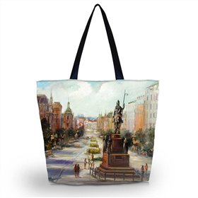 Huado nákupní a plážová taška - Václavské náměstí