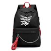 Teeneger batoh s řetízkem nápisy USB Černý + červený 15L