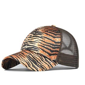 Dámská bavlněná kšiltovka na culík Zebra oranžová