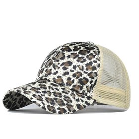 Dámská bavlněná kšiltovka na culík Levhart bílý