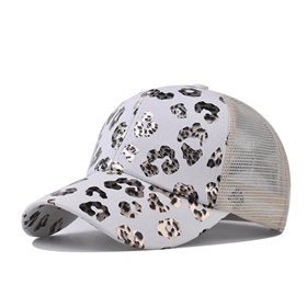 Dámská bavlněná kšiltovka na culík Levhart Bílý-zlatý